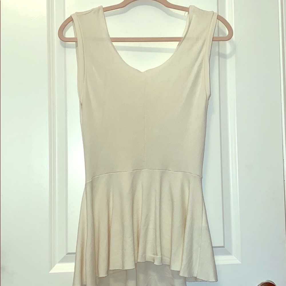 NEVER USED- ZARA peplum sleeveless top